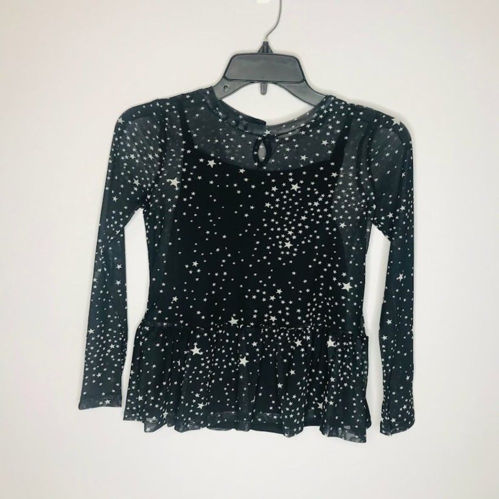 Love, Fire Kids' Long Sleeve Print Peplum Tee Girls various sizes